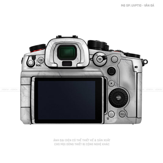 Dán Skin Máy Ảnh Lumix Vân Đá Trắng | UVPT10