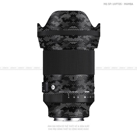 Dán Skin Ống Kính Sigma Vân Nổi Pattern Mamba Xám | UVPT05