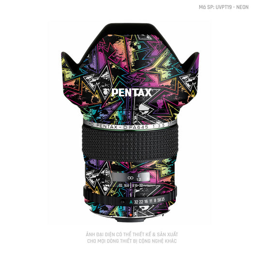 Dán Skin Ống Kính Pentax Vân Nổi Neon 04 | UVPT19