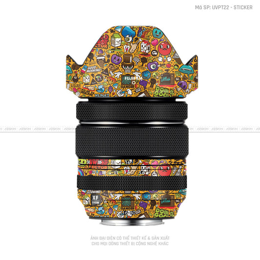 Dán Skin Ống Kính Fujifilm Vân Nổi Sticker 05 | UVPT22