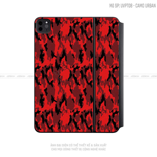 Dán Skin Magic Keyboard Vân Camo Urban Đỏ | UVPT08