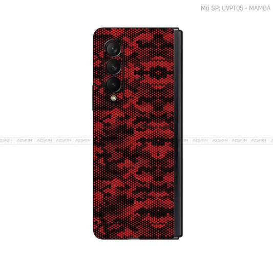 Dán Skin Galaxy Z Fold3 Vân Mamba Đỏ | UVPT05
