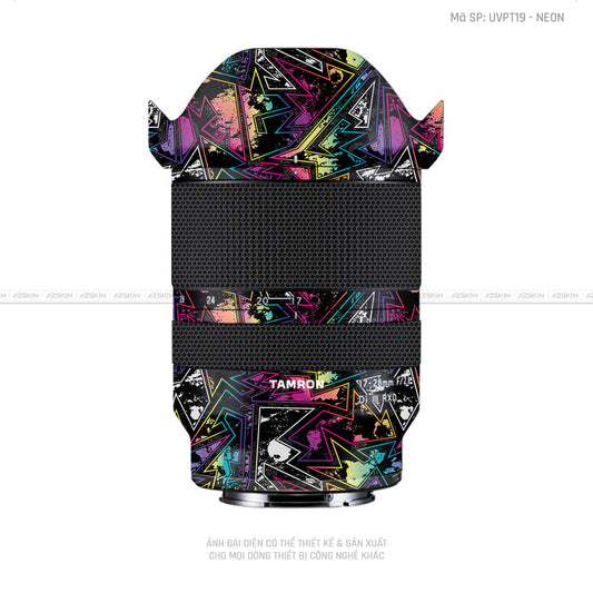 Dán Skin Ống Kính Tamron Vân Nổi NEON 04 | UVPT19