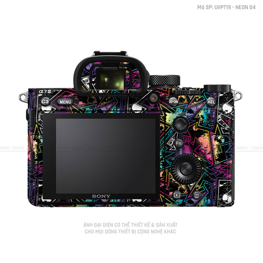 Dán Skin Máy Ảnh Sony Vân Nổi Neon 04 | UVPT19