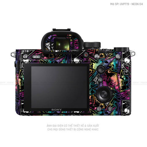 Dán Skin Máy Ảnh Sony Vân Nổi Neon 04 | UVPT19