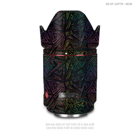 Dán Skin Ống Kính Máy Ảnh Vân Nổi Neon 02 | UVPT19