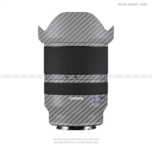 Dán Skin Ống Kính Tamron Vân Carbon Xám | CA03