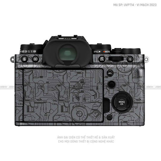 Dán Skin Máy Ảnh Fujifilm Vân Nổi Vi Mạch 2023 Xám | UVPT14