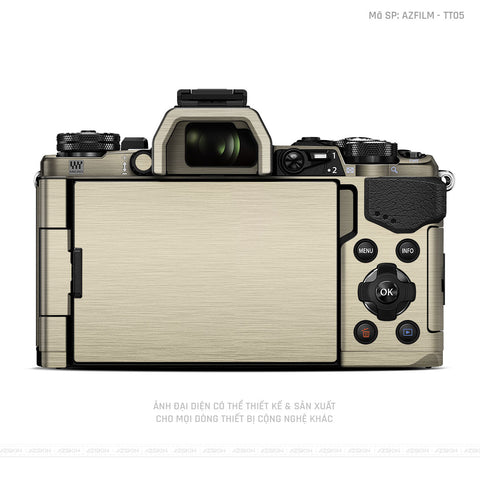 Dán Skin Máy Ảnh Olympus Vân Xước Titan Vàng | AZFILM - TT05