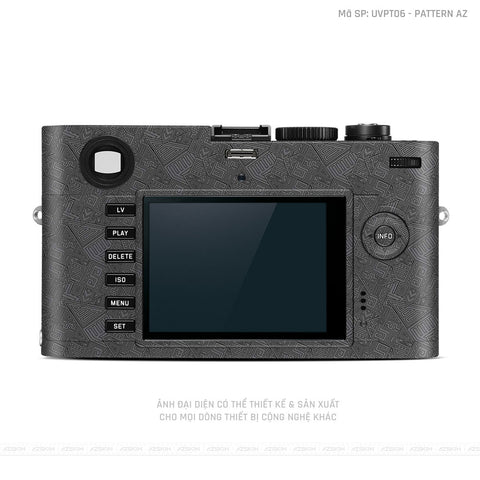 Dán Skin Máy Ảnh Leica Vân Pattern AZ Xám | UVPT06
