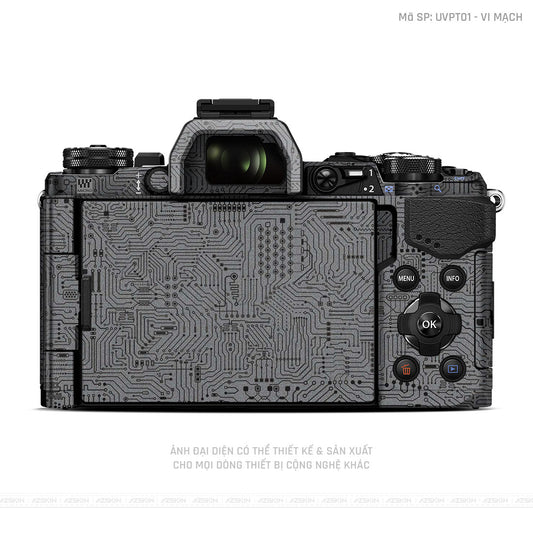 Dán Skin Máy Ảnh Olympus Vân Nổi Vi Mạch Xám | UVPT01