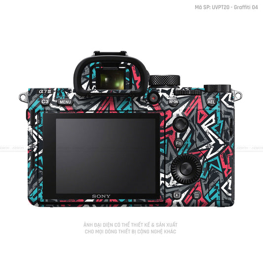 Dán Skin Máy Ảnh Sony Vân Nổi Graffiti 04 | UVPT20