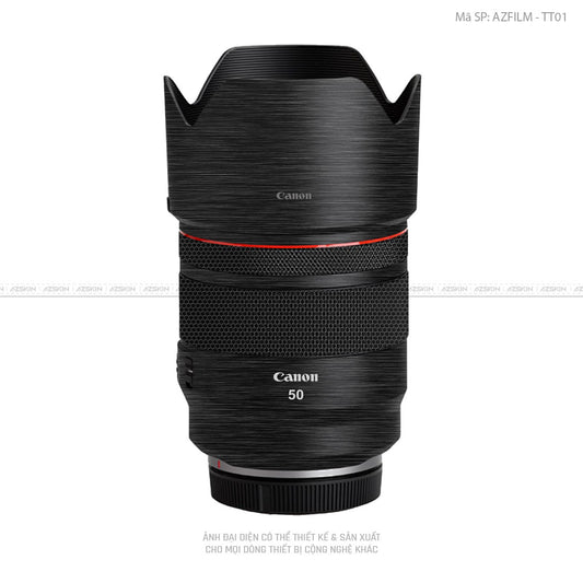 Dán Skin Ống Kính Canon Vân Xước Titan Đen | AZFILM - TT01