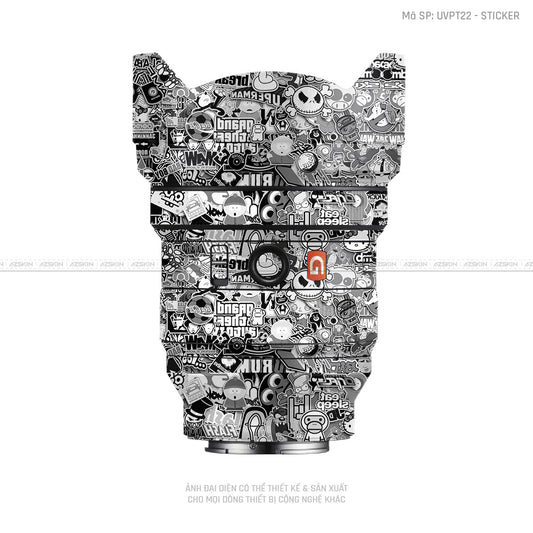Dán Skin Ống Kính Sony Vân Nổi Sticker 02 | UVPT22