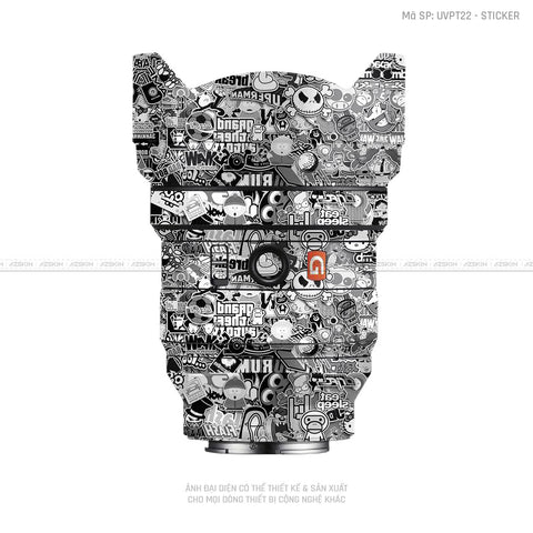 Dán Skin Ống Kính Sony Vân Nổi Sticker 02 | UVPT22