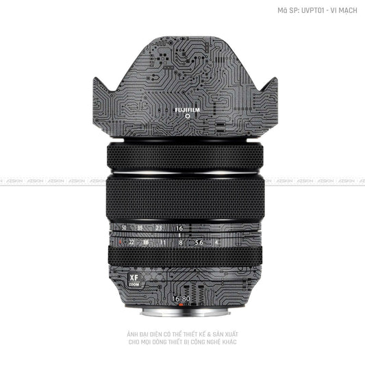 Dán Skin Ống Kính Fujifilm Vân Nổi Vi Mạch Xám | UVPT01