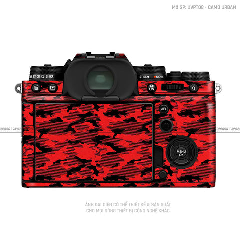 Dán Skin Máy Ảnh Fujifilm Vân Nổi Camo Urban Đen | UVPT08