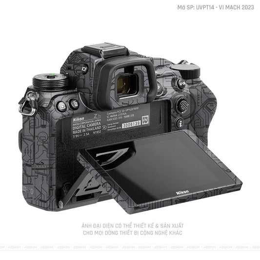 Dán Skin Máy Ảnh  Nikon Vân Nổi Vi Mạch 2023 Xám | UVPT14