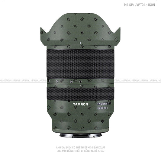 Dán Skin Ống Kính Tamron Vân Nổi ICon Xanh | UVPT04