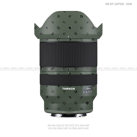 Dán Skin Ống Kính Tamron Vân Nổi ICon Xanh | UVPT04