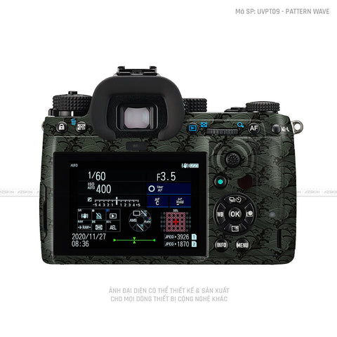 Dán Skin Máy Ảnh Pentax Vân Nổi Pattern Wave Grenn | UVPT09