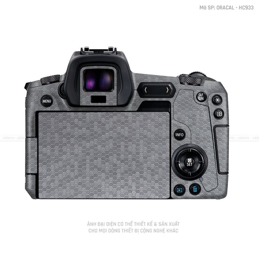 Dán Skin Máy Ảnh Canon Vân Tổ Ong Xám | ORACAL - HC933