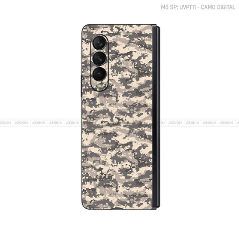 Dán Skin Galaxy Z Fold4 Vân Nổi Camo Digital Xa Mạc | UVPT11