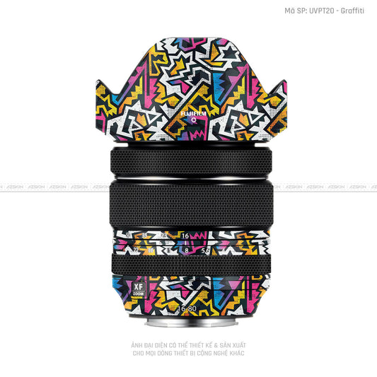 Dán Skin Ống Kính Fujifilm Vân Nổi Graffiti 03 | UVPT20