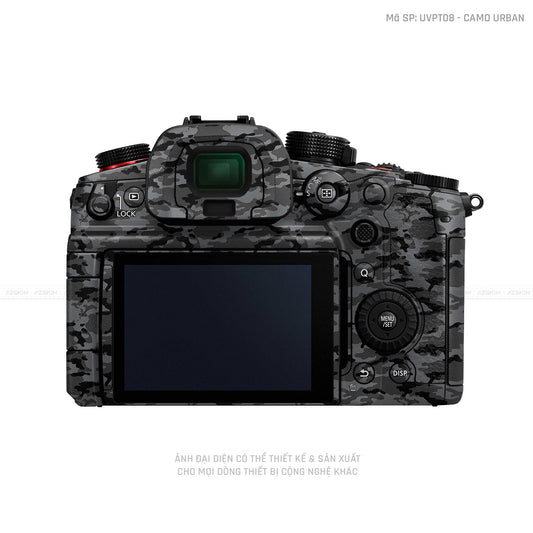 Dán Skin Máy Ảnh Lumix Vân Nổi Camo Urban Xám | UVPT08