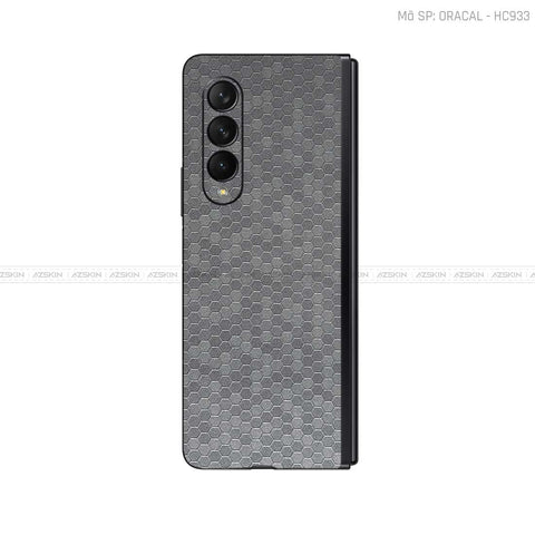 Skin Galaxy Z Fold4 Vân Tổ Ong Xám | ORACAL - HC933