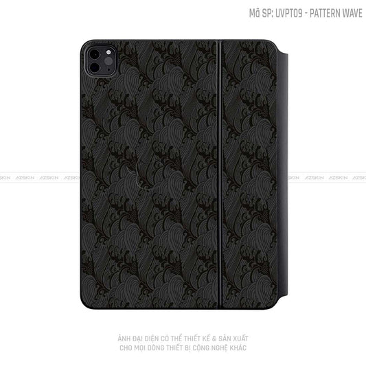 Dán Skin Magic Keyboard Vân Pattern Wave Đen | UVPT09