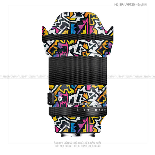 Dán Skin Ống Kính Sigma Vân Nổi Graffiti 03 | UVPT20