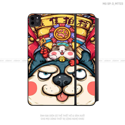 Dán Skin Magic Keyboard Hình Mèo Thần Tài | D_MTT23