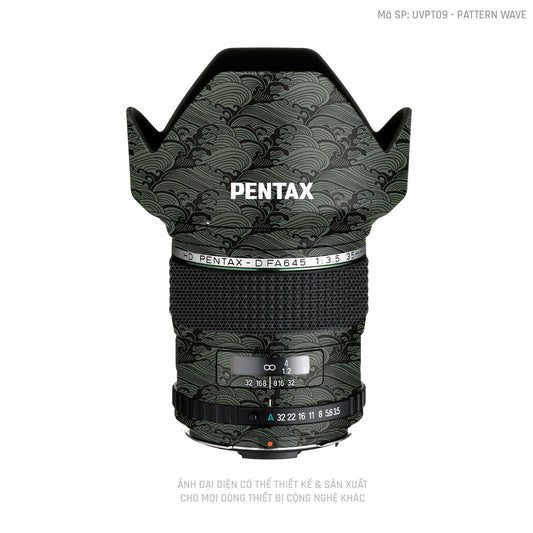 Dán Skin Ống Kính Pentax Pattern Wave Xanh | UVPT09