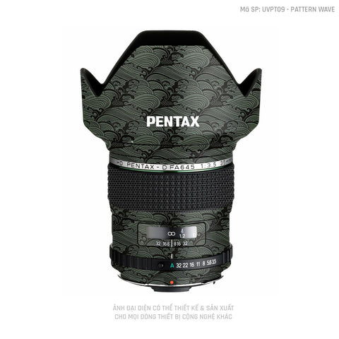 Dán Skin Ống Kính Pentax Pattern Wave Xanh | UVPT09