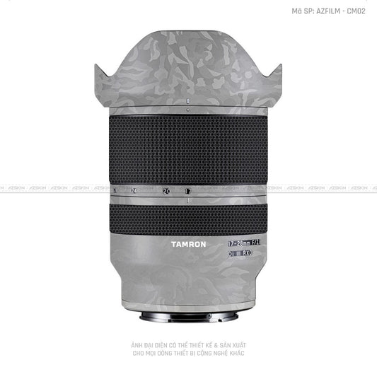Dán Skin Ống Kính Tamron Vân Nổi Camo Xám | CM02