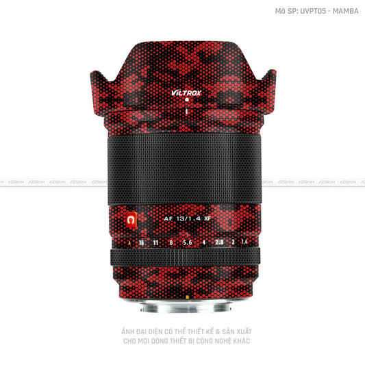 Dán Skin Ống Kính Viltrox Vân Nổi Mamba Cam Đỏ | UVPT05