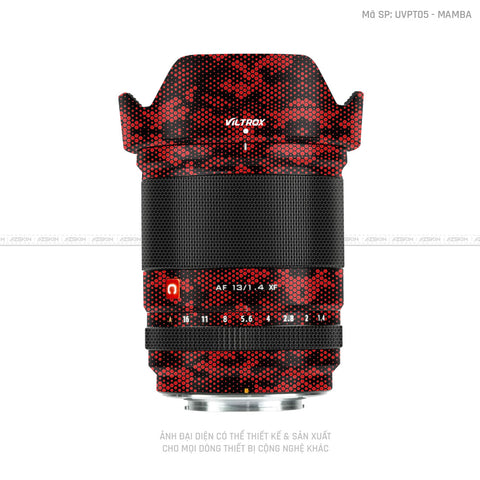 Dán Skin Ống Kính Viltrox Vân Nổi Mamba Cam Đỏ | UVPT05