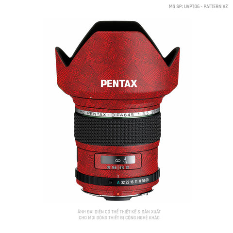 Dán Skin Ống Kính Pentax Pattern AZ Đỏ | UVPT06