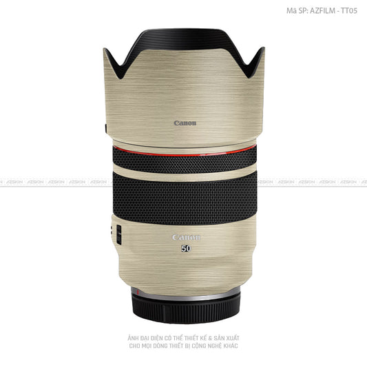 Dán Skin Ống Kính Canon Vân Xước Titan Vàng Đồng | AZFILM - TT05
