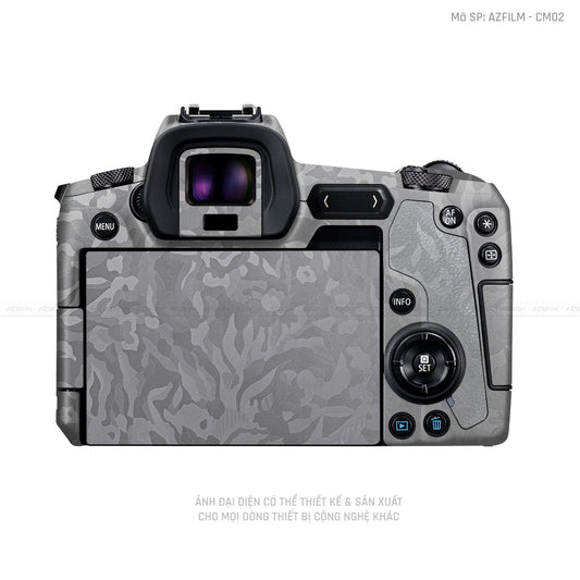 Dán Skin Máy Ảnh Canon Vân Camo Xám | AZFILM - CM02