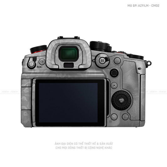 Dán Skin Máy Ảnh Lumix Vân Nổi Camo Xám | AZFILM - CM02