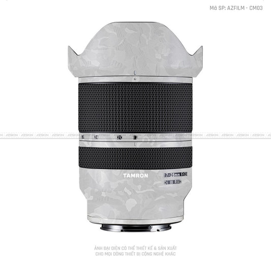 Dán Skin Ống Kính Tamron Vân Nổi Camo Trắng | CM03