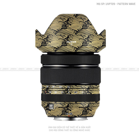 Dán Skin Ống Kính Fujifilm Vân Nổi Pattern Wave Vàng | UVPT09