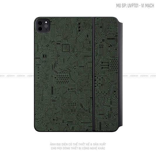 Dán Skin Magic Keyboard Vân Vi Mạch Xanh | UVPT01