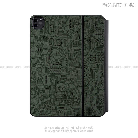 Dán Skin Magic Keyboard Vân Vi Mạch Xanh | UVPT01