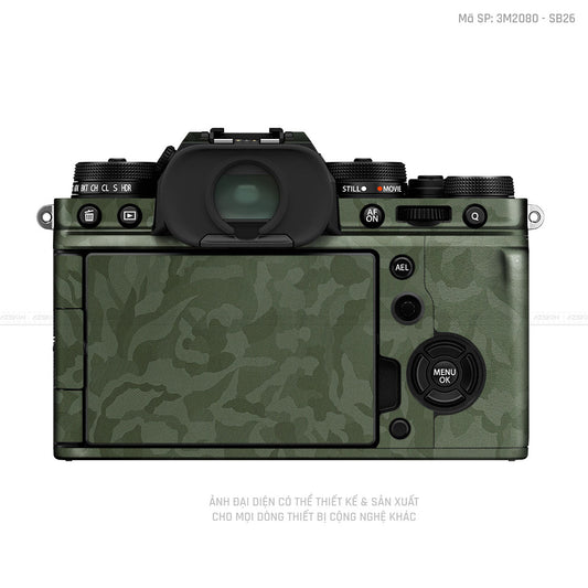 Dán Skin Máy Ảnh Fujifilm Vân Nổi Camo Green | 3M2080 - SB26