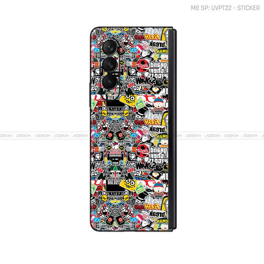 Dán Skin Galaxy Z Fold4 Vân Sticker 01 | UVPT22