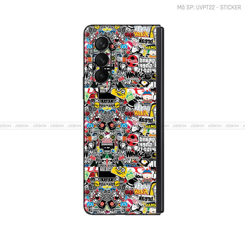 Dán Skin Galaxy Z Fold4 Vân Sticker 01 | UVPT22