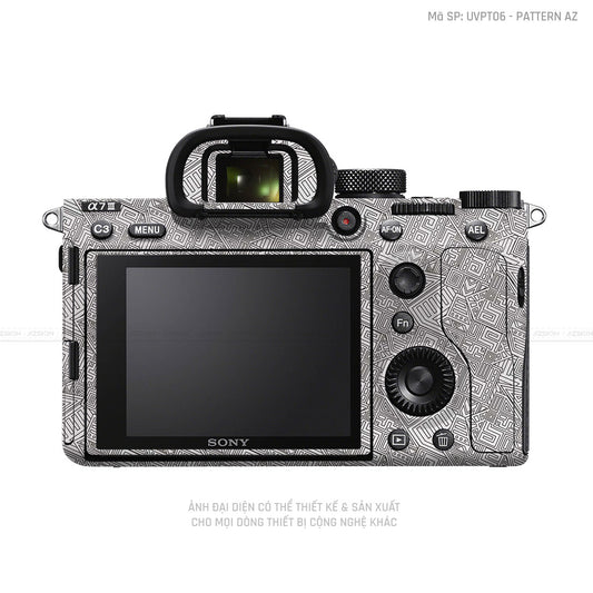 Dán Skin Máy Ảnh Sony Vân Pattern AZ Trắng | UVPT06